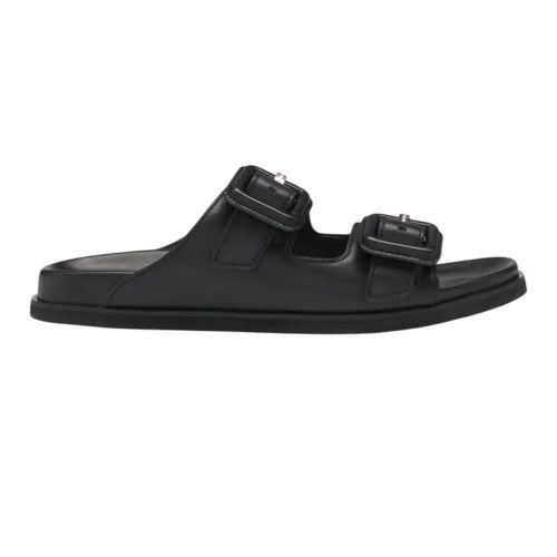 Front - Boss Womens/Ladies Vcbk Cowhide Leather Double Buckle Flat Slide