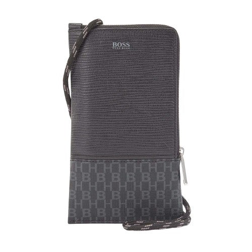 Front - Boss Mens Metropole Leather Mobile Phone Holder