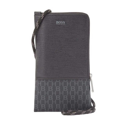 Front - Boss Mens Metropole Leather Mobile Phone Holder