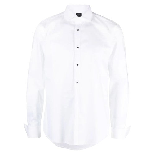 Front - Boss Mens Joe Oxford Spread Collar Shirt