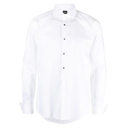 Front - Boss Mens Joe Oxford Spread Collar Shirt