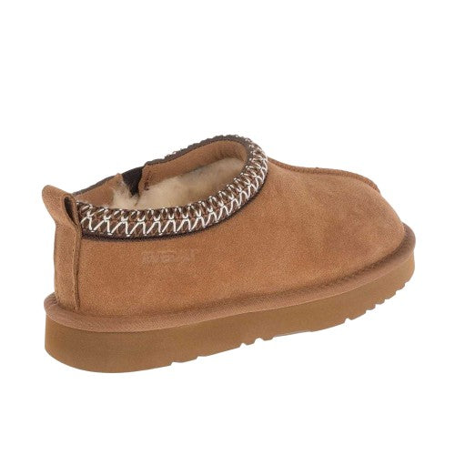 Chestnut - Back - EverAu Womens-Ladies Wigeon Cow Suede Flat Slippers