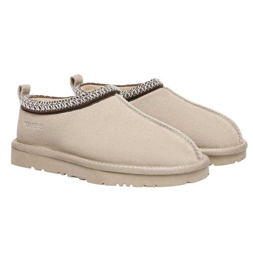 Sand - Front - EverAu Womens-Ladies Wigeon Cow Suede Flat Slippers
