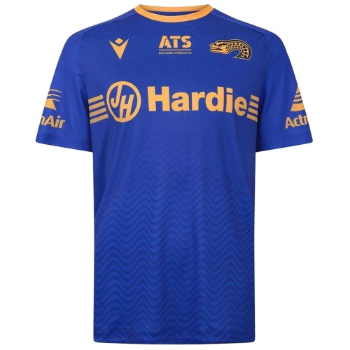 Front - Parramatta Eels Mens 2025 Macron Training T-Shirt