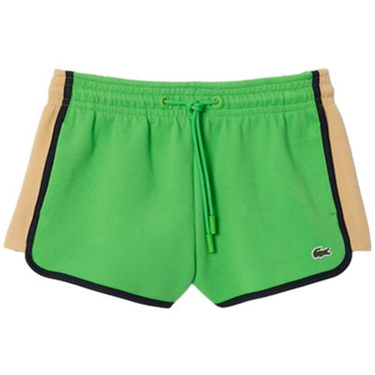 Front - Lacoste Womens/Ladies Cotton Panelled Shorts