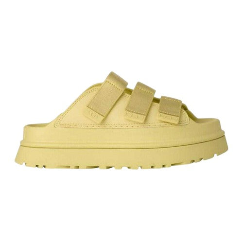 Front - UGG Womens/Ladies Golden Glow Glide Relaxed Fit Flatform Slides
