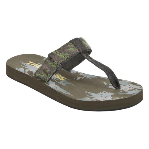 Front - Trespass Childrens/Kids Camouflage Flip Flops
