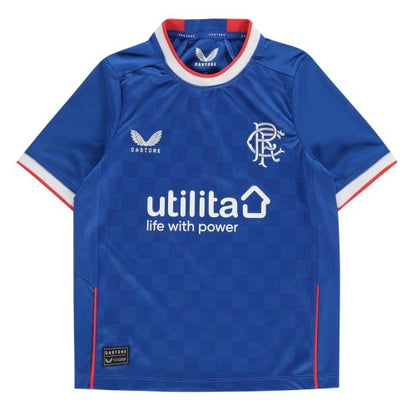 Front - Castore Childrens/Kids 2022 Rangers FC Home Shirt