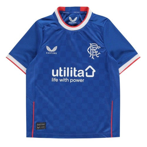 Front - Castore Childrens/Kids 2022 Rangers FC Home Shirt