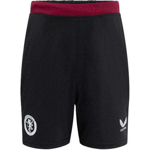 Front - Castore Childrens/Kids Aston Villa FC Football Shorts
