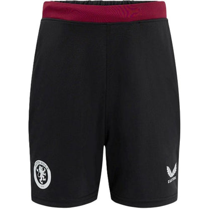 Front - Castore Childrens/Kids Aston Villa FC Football Shorts
