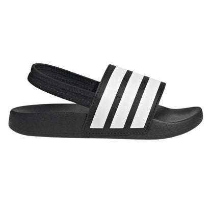 Front - Adidas Childrens/Kids Adilette 3 Stripes Elastic Slingback Flat Slides