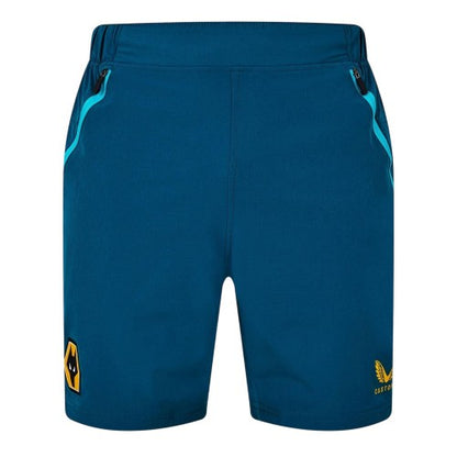 Front - Castore Mens Wolves Football Shorts