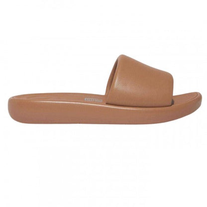 Front - FitFlop Womens/Ladies IQushion Nappa Leather Flat Sliders
