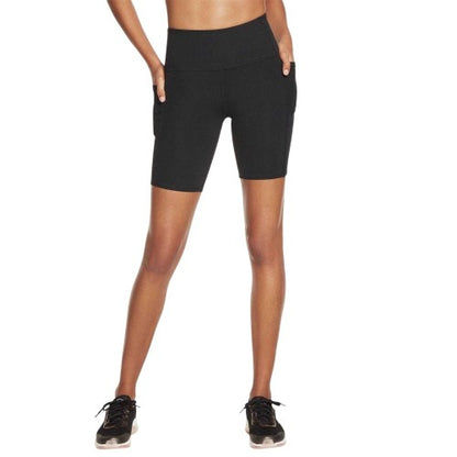 Front - Skechers Womens/Ladies Go Walk High Waist Gym Legging Shorts