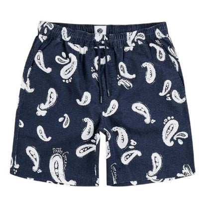 Front - Pretty Green Mens Widnes Paisley Chino Shorts