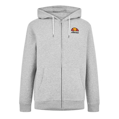 Front - Ellesse Mens Plain Ribbed Regular Hoodie
