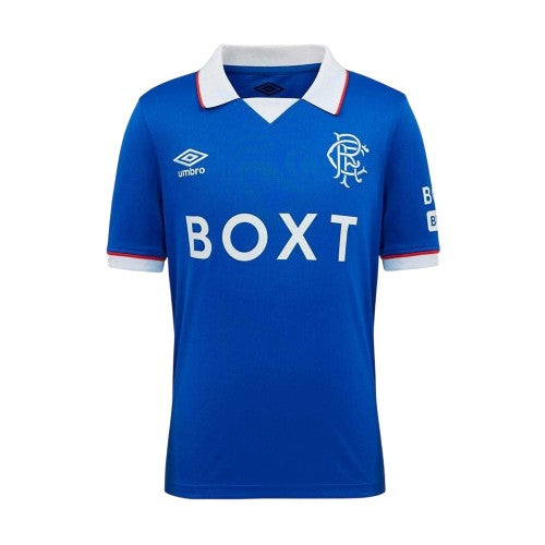 Front - Umbro Childrens/Kids 2025/2026 Rangers FC Home Jersey