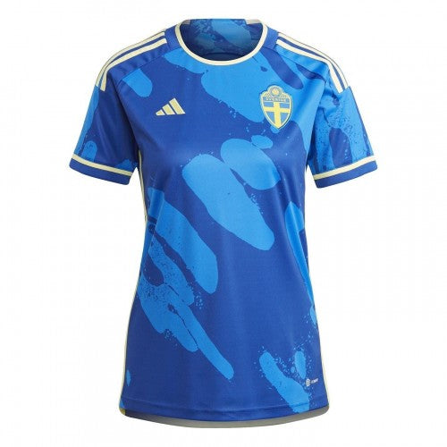 Front - Adidas Womens/Ladies 2023 Sweden Away Shirt
