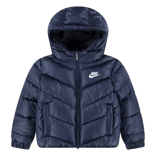 Front - Nike Baby Quilted Hooded Puffer Jacket