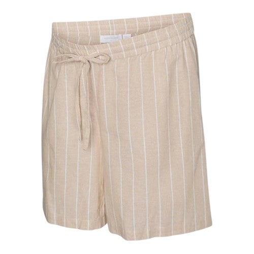 Front - Mamalicious Womens/Ladies Vertical Stripe Relaxed Fit Shorts