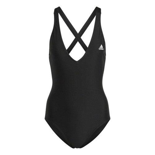 Front - Adidas Womens/Ladies 3S One Piece Swimsuit