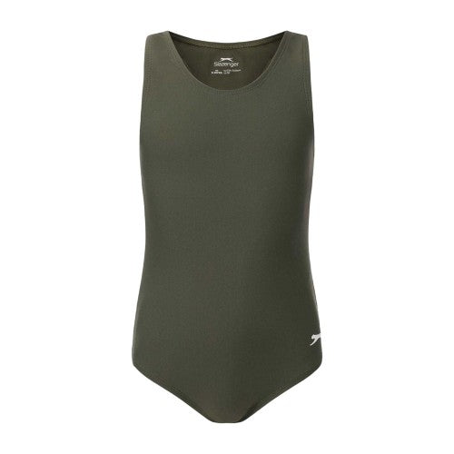 Front - Slazenger Girls Xtra Life Racerback One Piece Swimsuit