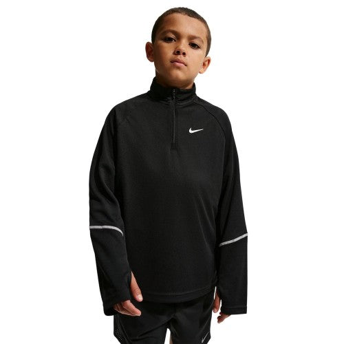 Front - Nike Boys Miler Half Zip Running Top