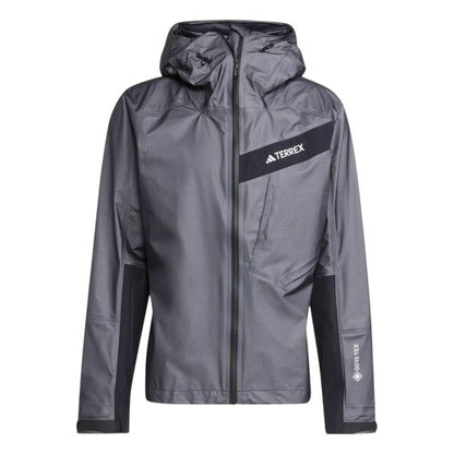 Front - Adidas Mens Terrex Textured Hooded Jacket