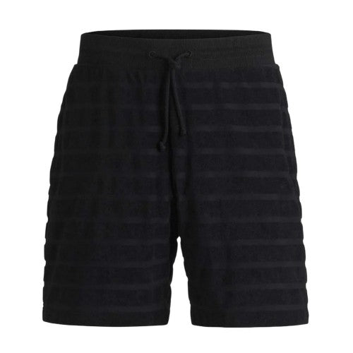 Front - Hugo Mens Cotton Striped Relaxed Fit Casual Shorts