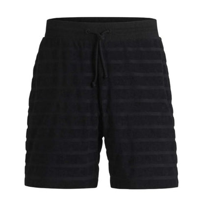 Front - Hugo Mens Cotton Striped Relaxed Fit Casual Shorts
