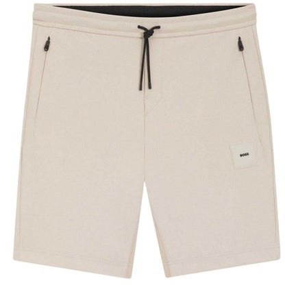 Front - Boss Mens Headlo Ribbed Sweat Shorts