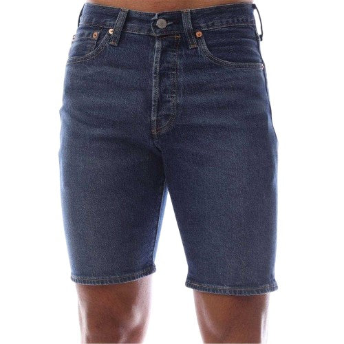 Front - Levis Mens 501 Original Denim Jean Shorts