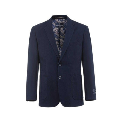 Front - Harvey & Jones Mens Plain Linen Blend Single-Breasted Blazer