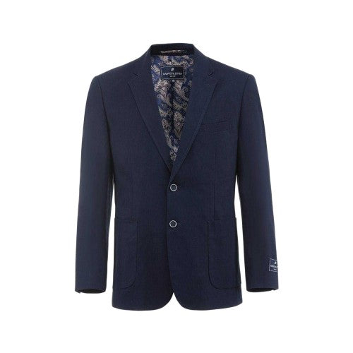 Front - Harvey & Jones Mens Plain Linen Blend Single-Breasted Blazer