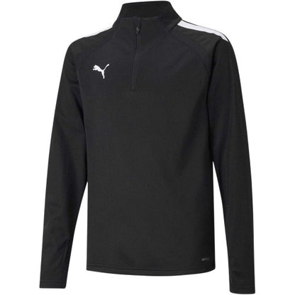 Front - Puma Childrens/Kids TeamLIGA Quarter Zip Fleece Top