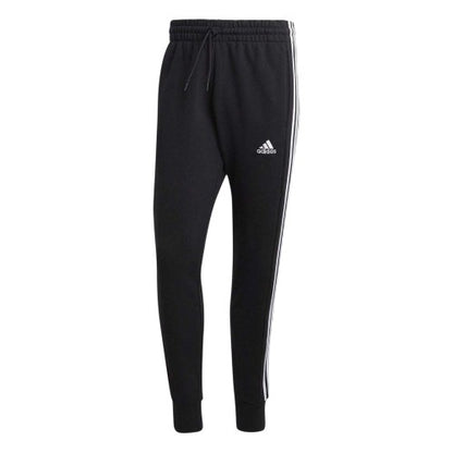 Front - Adidas Mens French Terry 3 Stripes Joggers