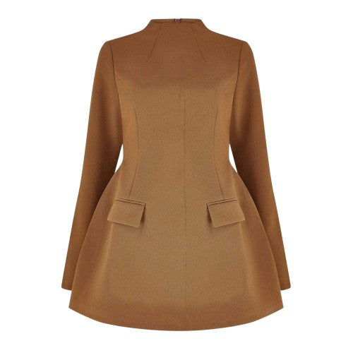 Front - Odd Muse Womens/Ladies Flared Long-Sleeved Mini Dress