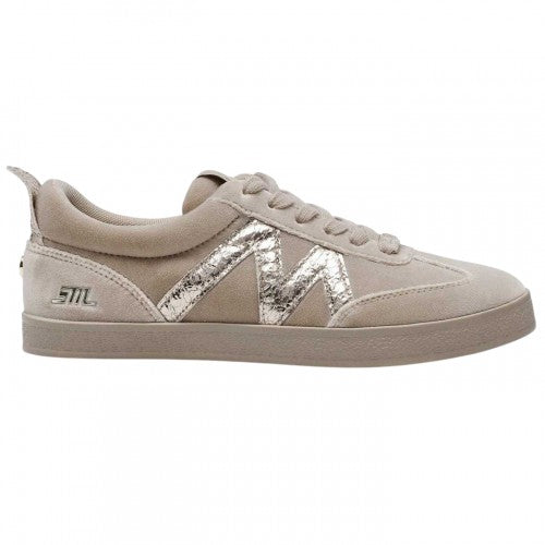 Front - Steve Madden Womens/Ladies Metallic Suede Trainers