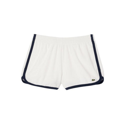 Front - Lacoste Womens/Ladies Terrycloth Contrast Trim Shorts