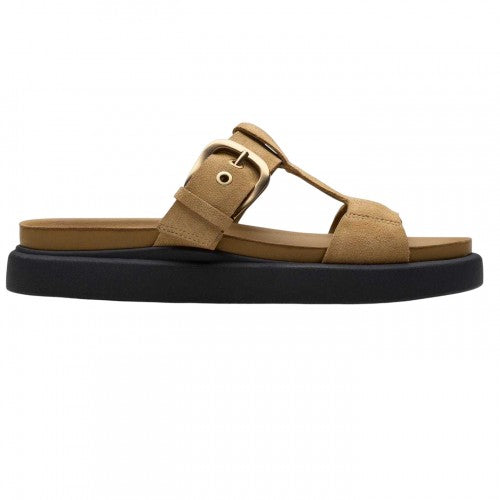 Front - Clarks Womens/Ladies Aristella Suede Mules