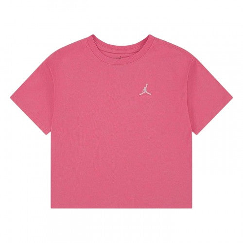 Front - Nike Girls Logo Crop T-Shirt
