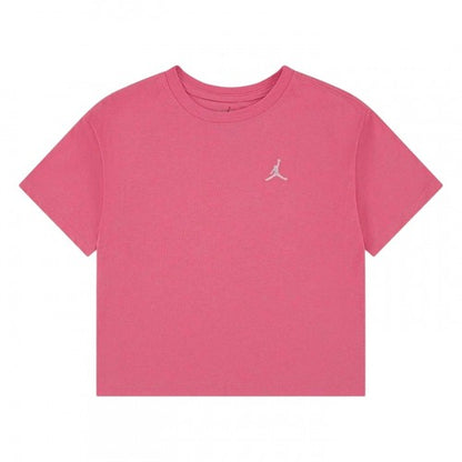 Front - Nike Girls Logo Crop T-Shirt