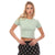 Front - Hugo Womens/Ladies Stacked Logo Slim Crop T-Shirt