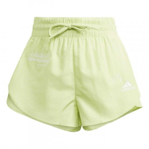 Front - Adidas Womens/Ladies Bluv Lettering Double Layer Running Shorts