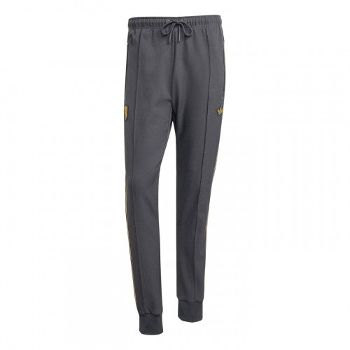 Front - Adidas Mens Terrace Icons Manchester United FC Tracksuit Bottoms