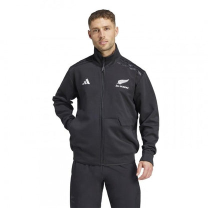 Front - Adidas Mens All Blacks 2024 Anthem Jacket