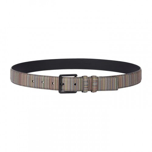 Front - Paul Smith Mens Stripe Webbed Belt