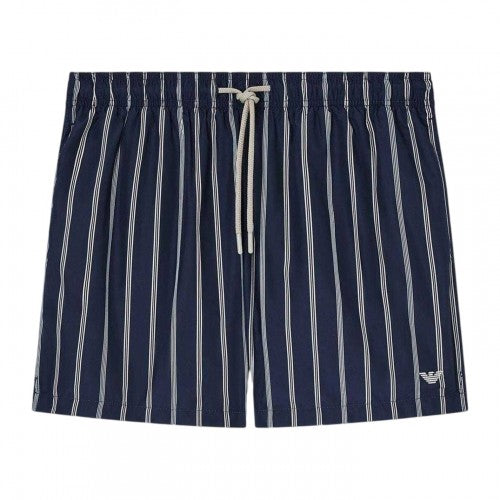 Front - Emporio Armani EA7 Mens Striped Lightweight Swimming Trunks