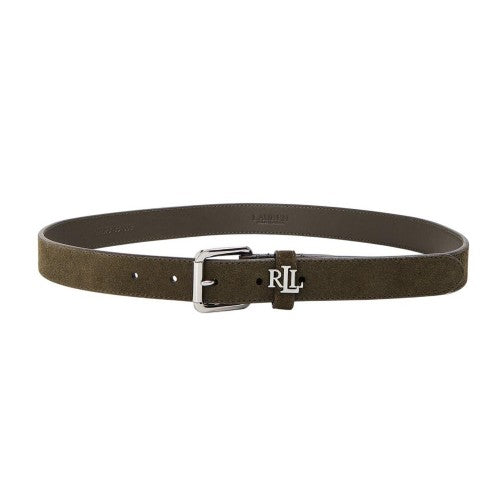 Front - Ralph Lauren Womens/Ladies The Lauren Logo Suede Belt